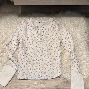 Floral frankies bikini Long  Sleeve thermal top tee Shirt